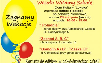 ŻEGNAMY WAKACJE