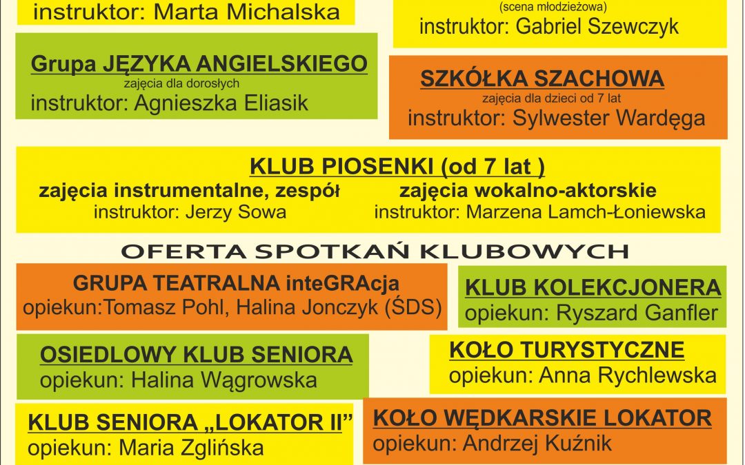 Ruszyły zapisy do sekcji, klubów i kół zainteresowań