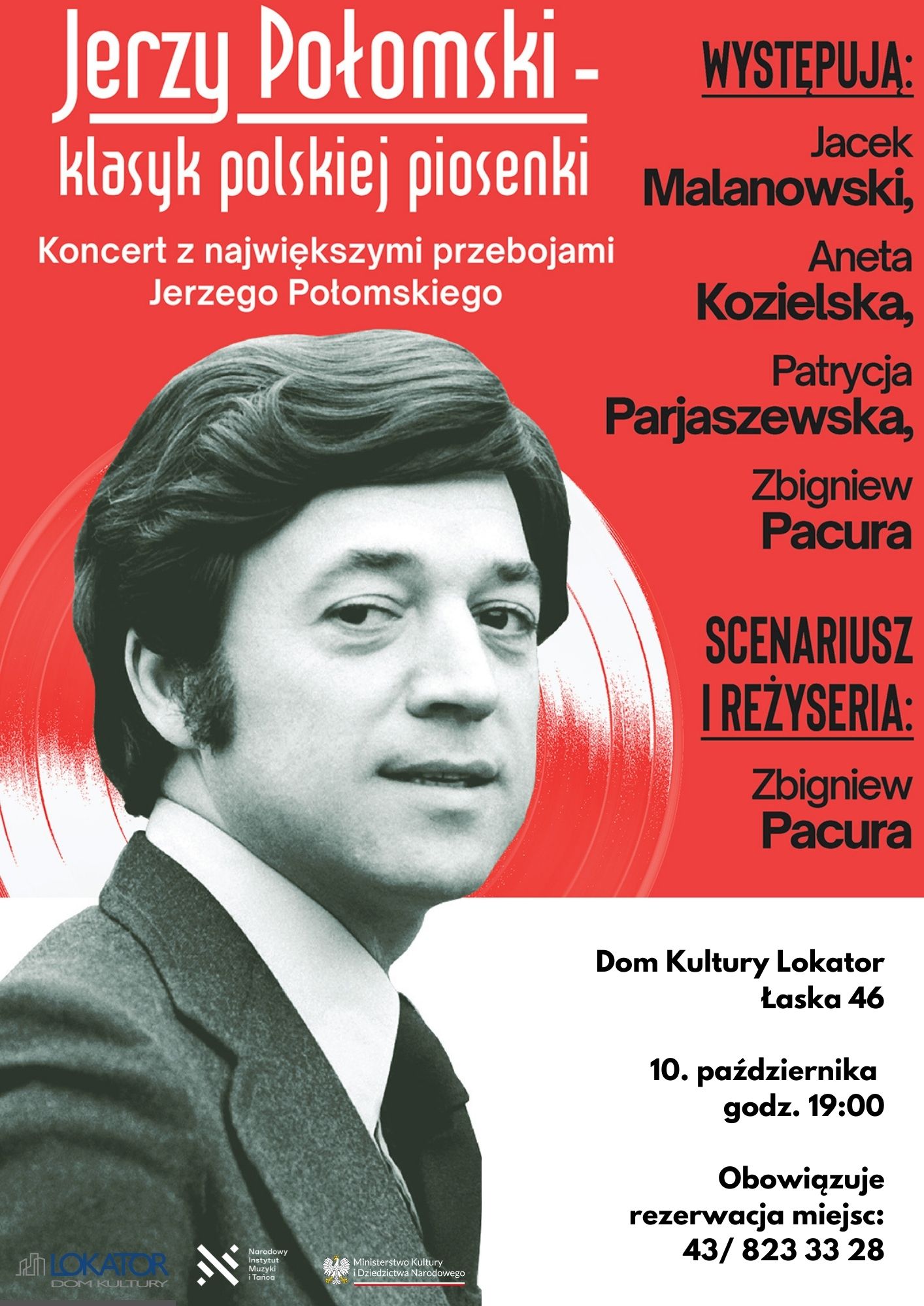 Koncert z przebojami Połomskiego – 10 października