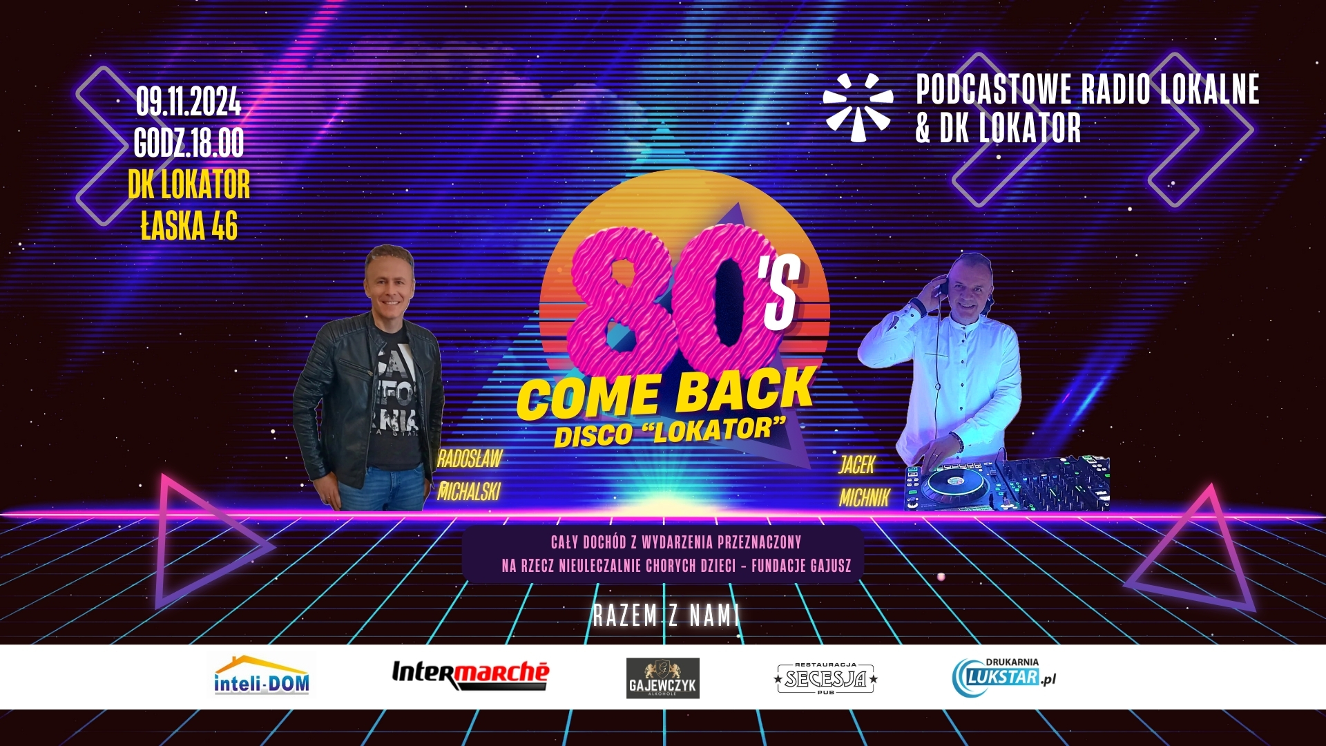 Come Back 80’s – Disco „Lokator”  – 9 LISTOPADA | 18:00