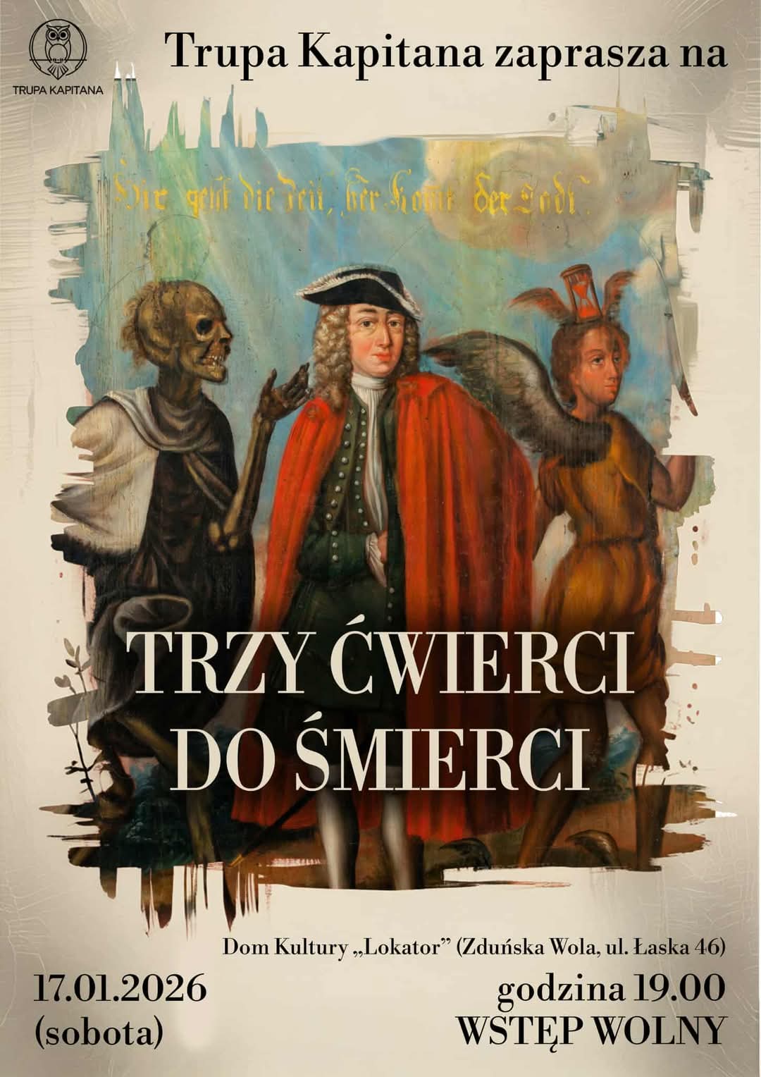 Spektakl „Trzy ćwierci do śmierci” – 17 stycznia